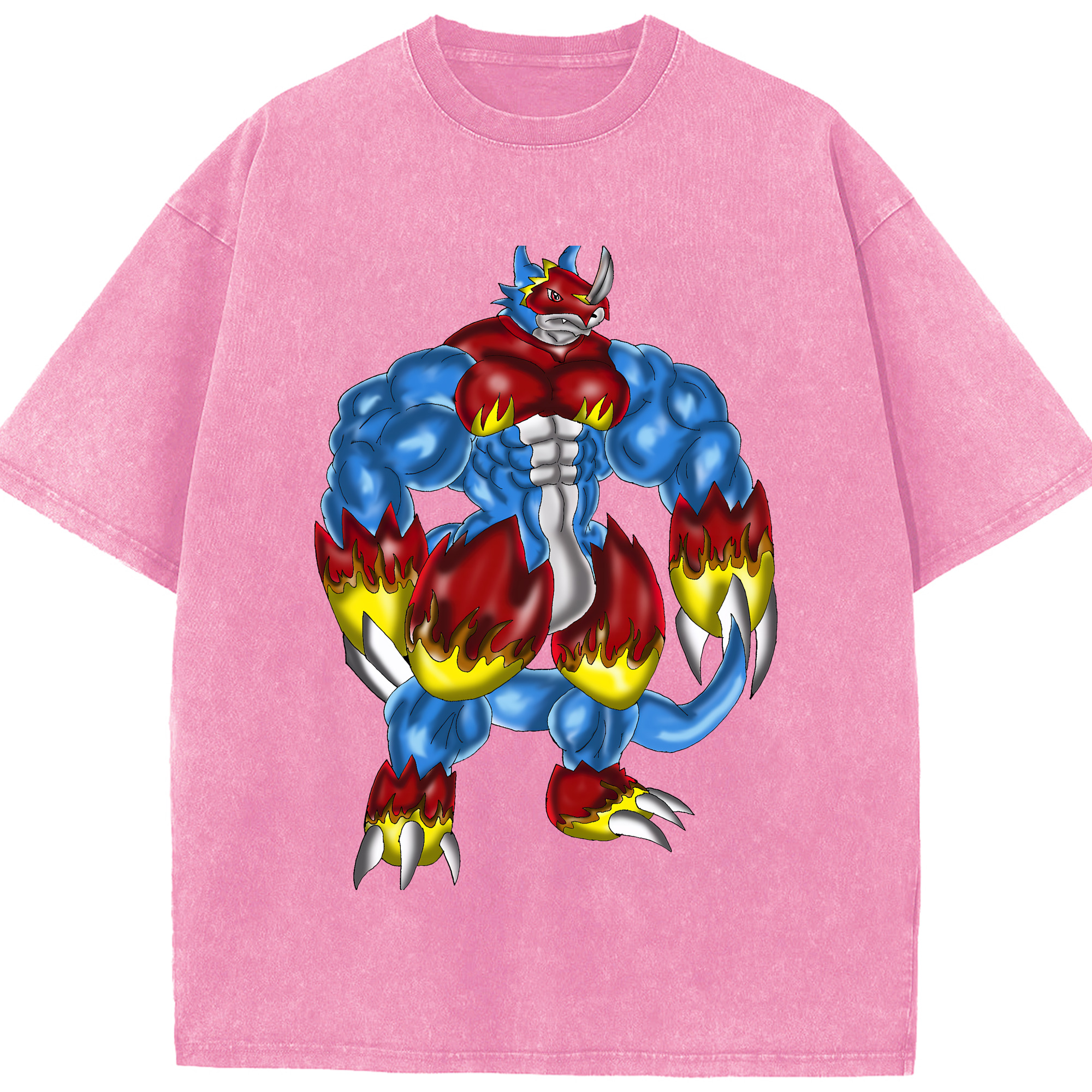 （画像用） Digimon デジタルモンスター/デジモン 綿100% ヴィンテージ風 半袖Tシャツ（フロントプリント）